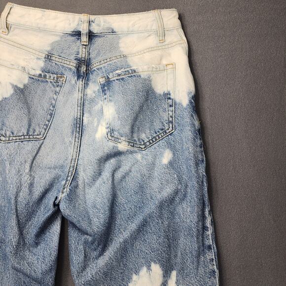 Pacsun Womens Jeans Size 26 90s Boyfriend High Rise Distressed Bleach Raw Hem - Picture 13 of 16